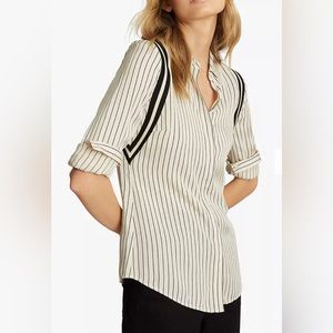 Reiss Harriet - Pin Stripe Blouse in Ivory